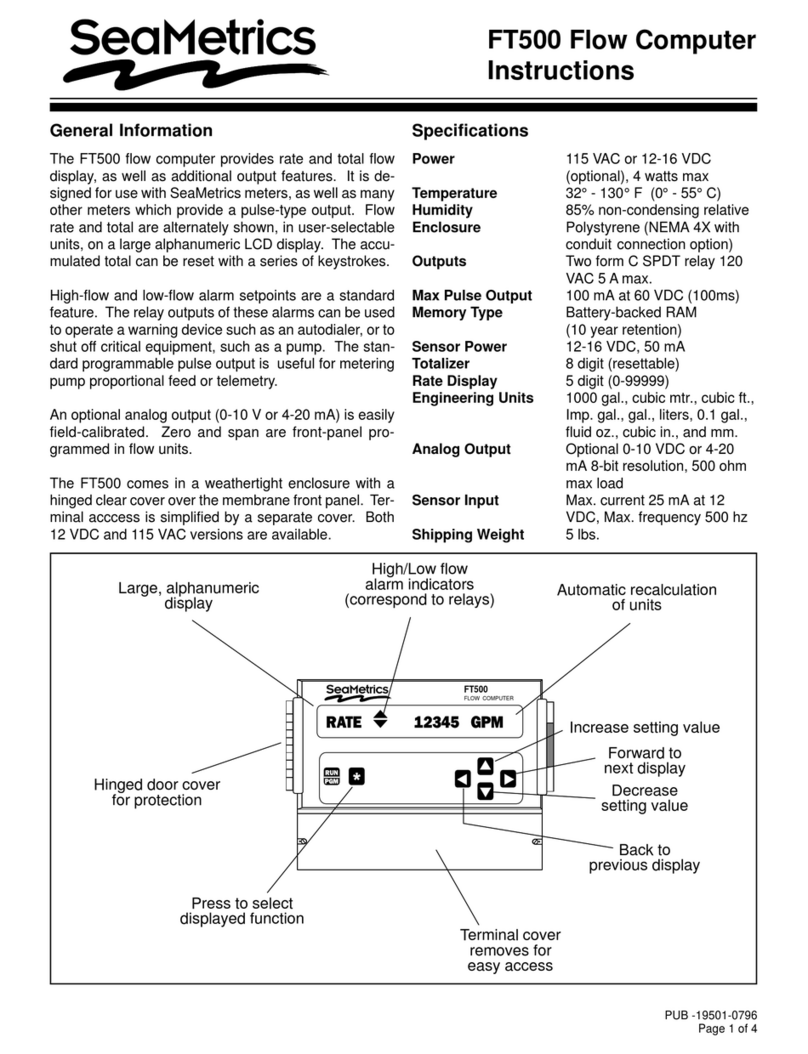 Seametrics FT500 Series instructions