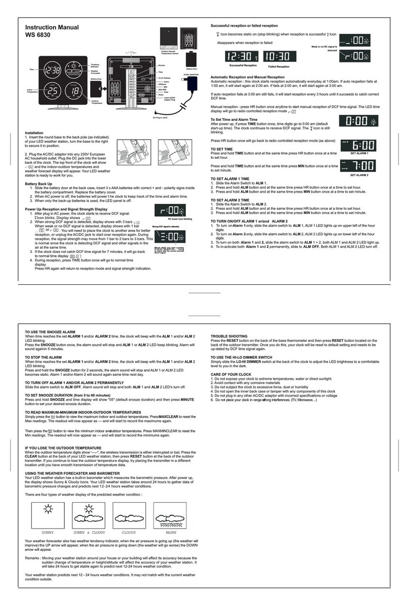 Technoline WS 6830 User manual Technoline WS 6830 User manual