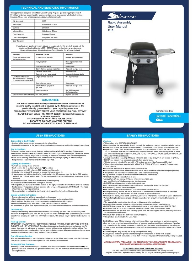 Universal Innovations Sahara user manual