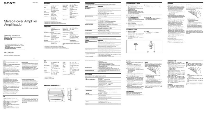 Sony XM-GTX6020 User manual