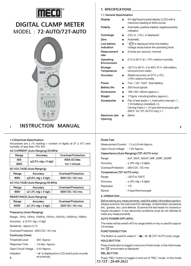 Meco 72-AUTO User manual