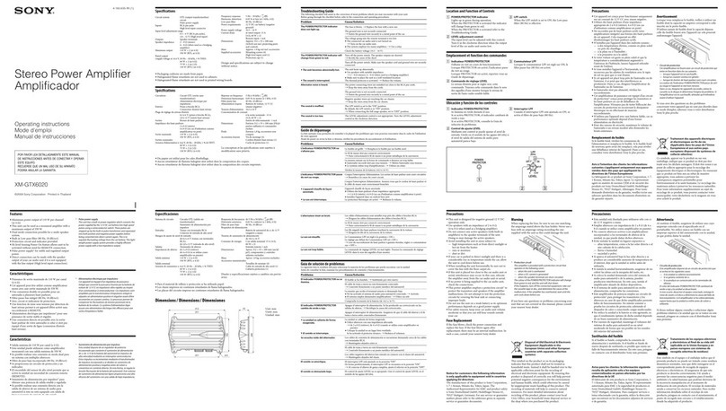 Sony XM-GTX6020 User manual