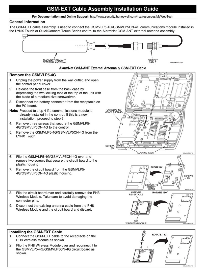 Honeywell GSM-EXT User manual