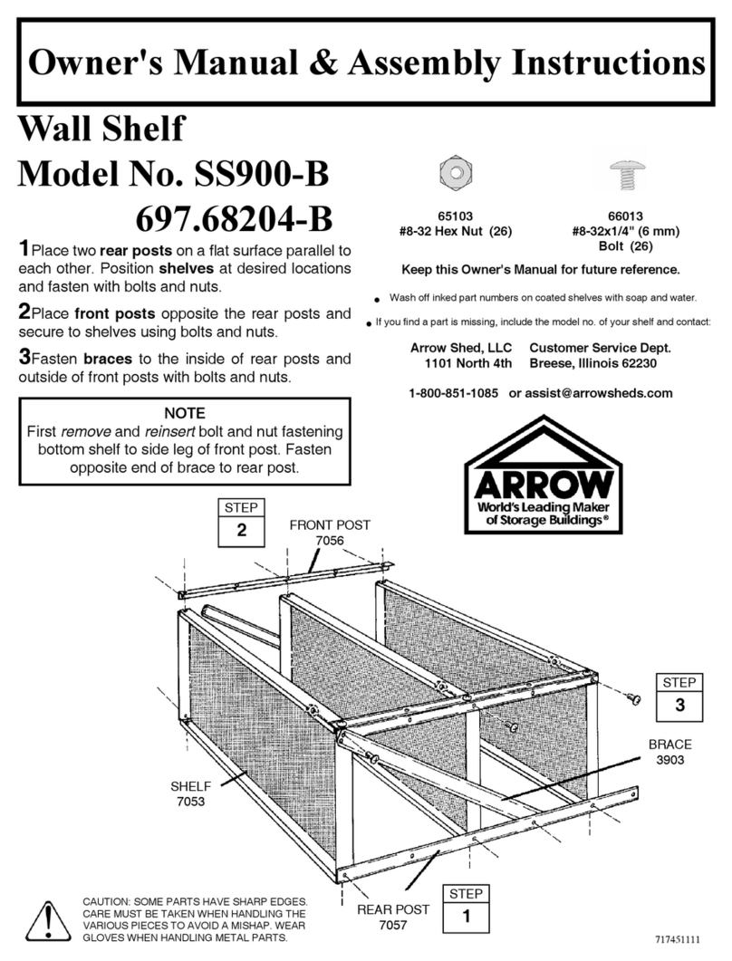 Arrow SS900-B Owner's manual & assembly instructions