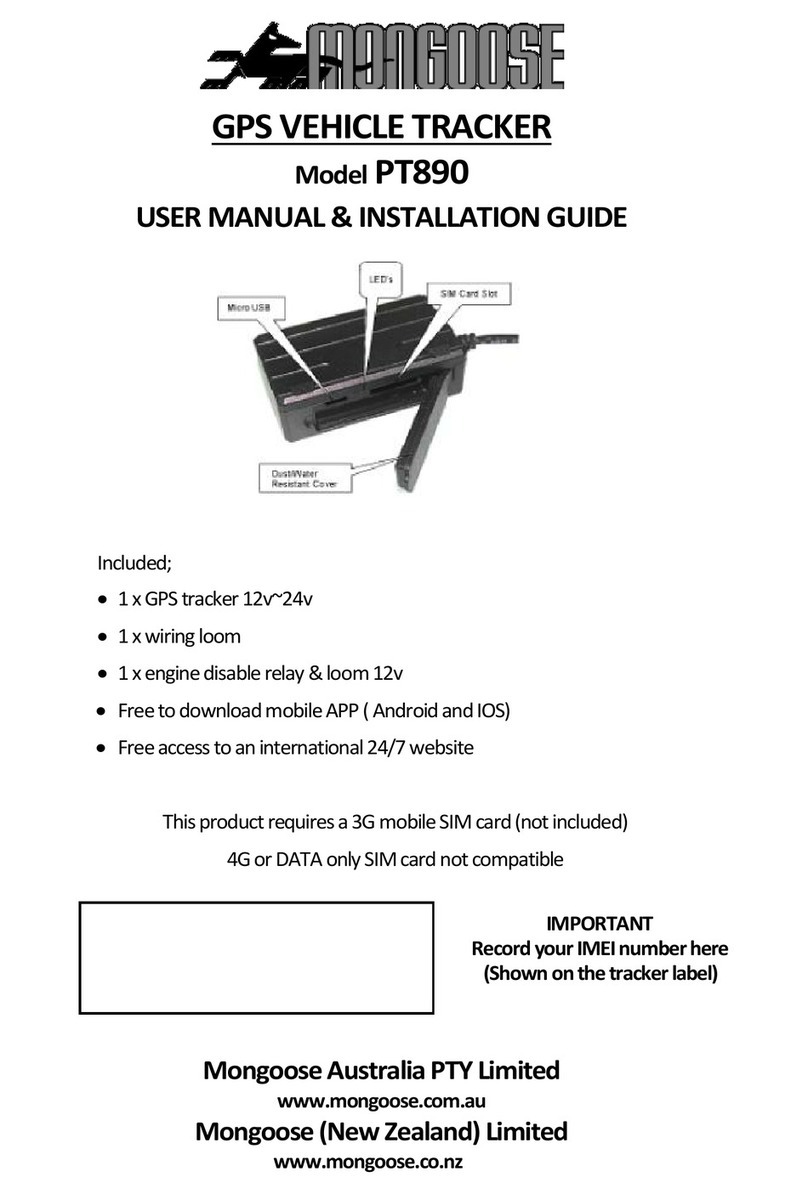 Mongoose PT890 Installation and operating instructions