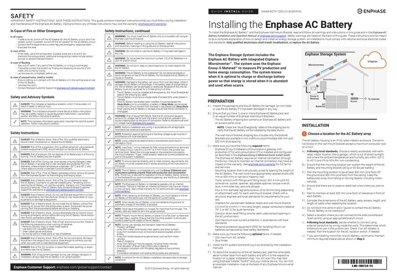 enphase B270-1200-LN-I-EU00-RV0 User manual
