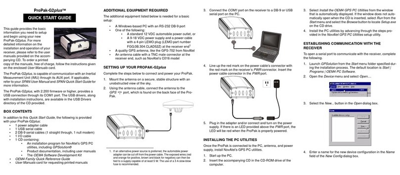 Novatel ProPak-G2plus User manual