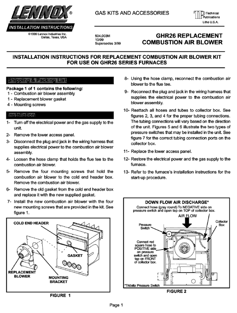 Lennox GHR26 Series User manual