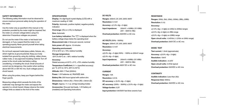 MARTINDALE MM39 instruction manual