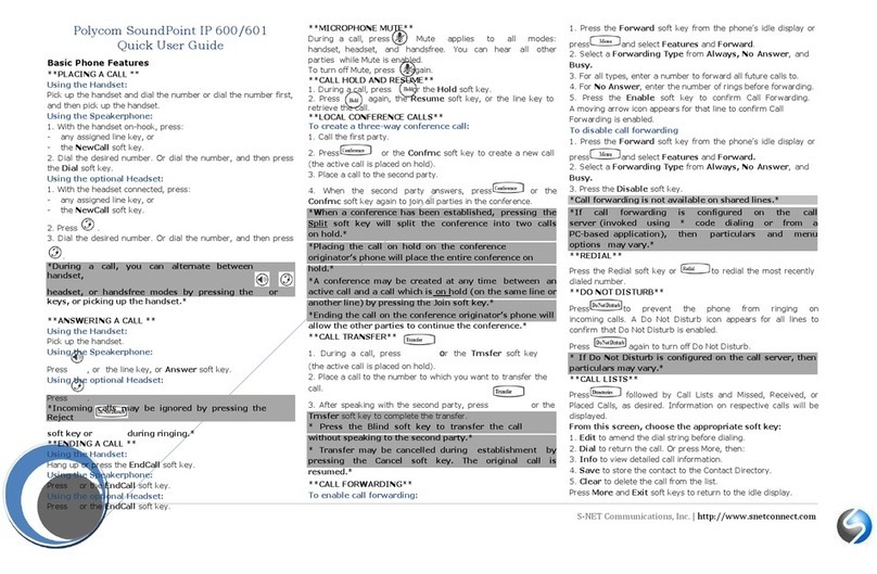 Polycom SoundPoint IP 600 Instruction manual