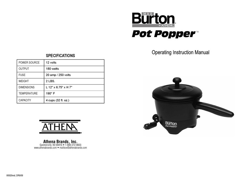Max Burton Pot Popper 06920 Operating instructions manual