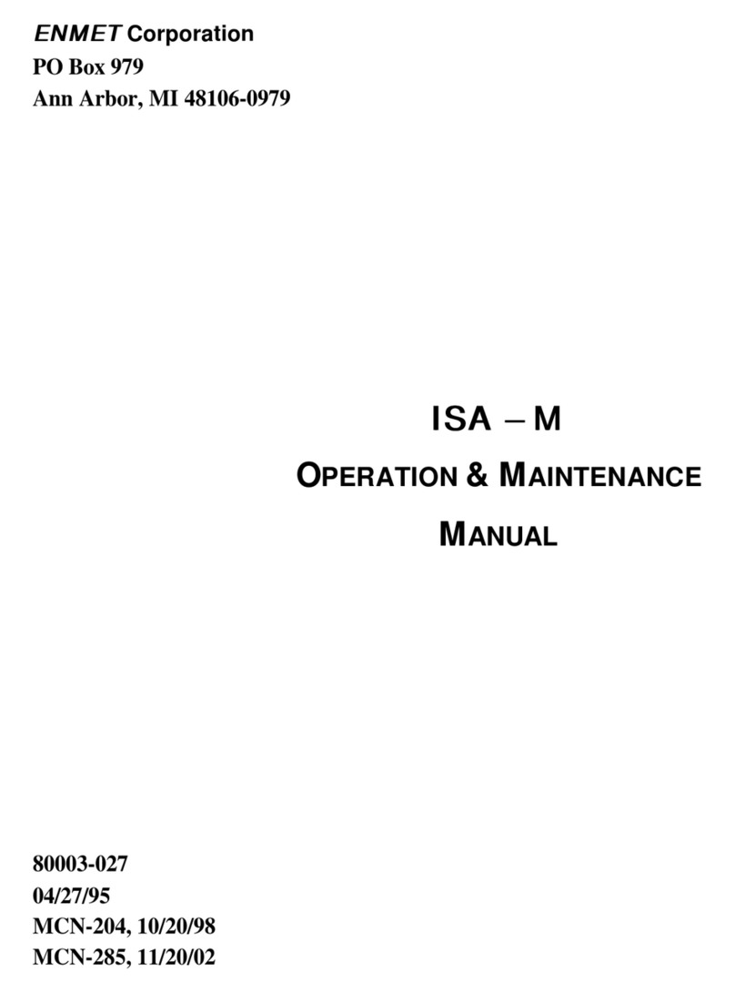 ENMET ISA-M Operation & maintenance manual