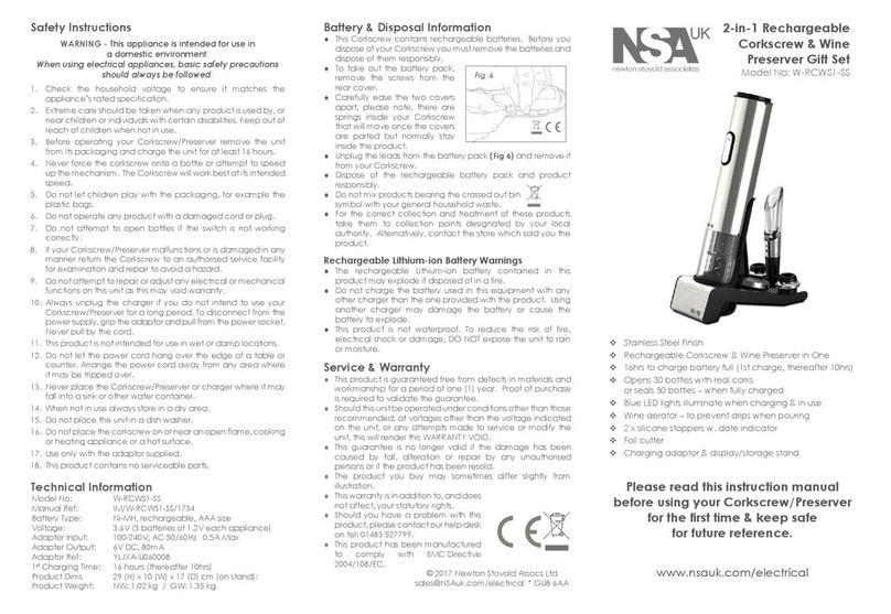 NSA W-RCWS1-SS instruction manual