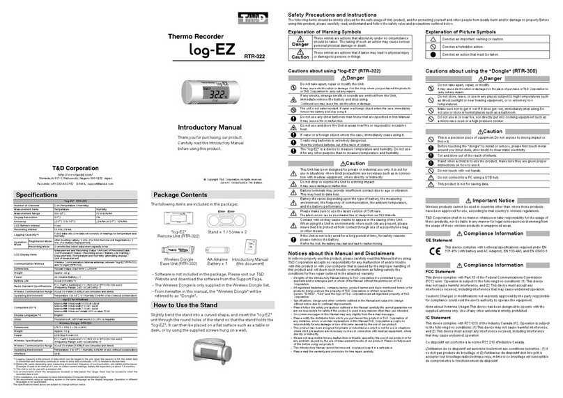 T&D log-EZ RTR-322 Introductory guide