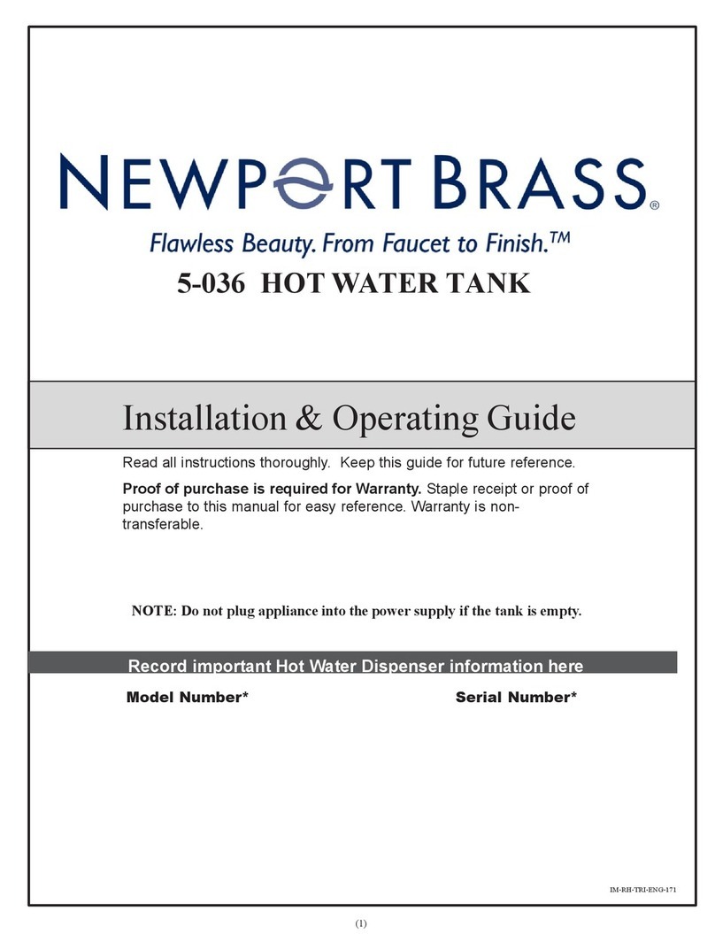 Newport Brass 5-036 Installation & operating guide