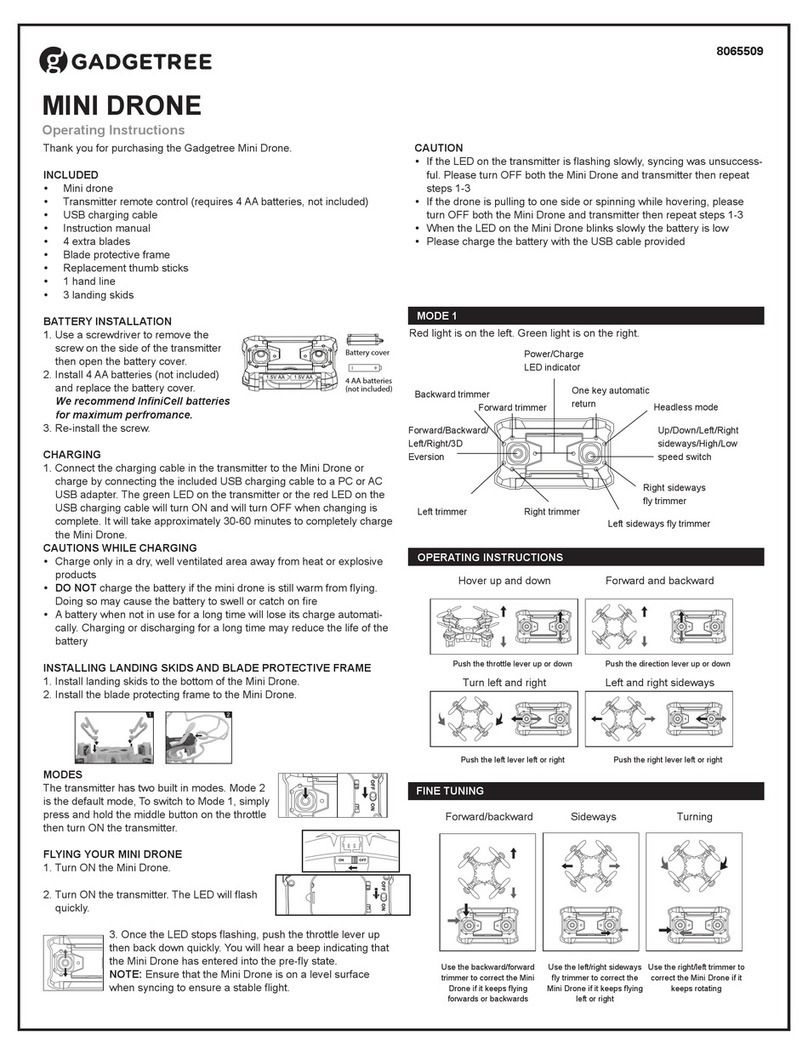 Gadgetree MINI DRONE operating instructions