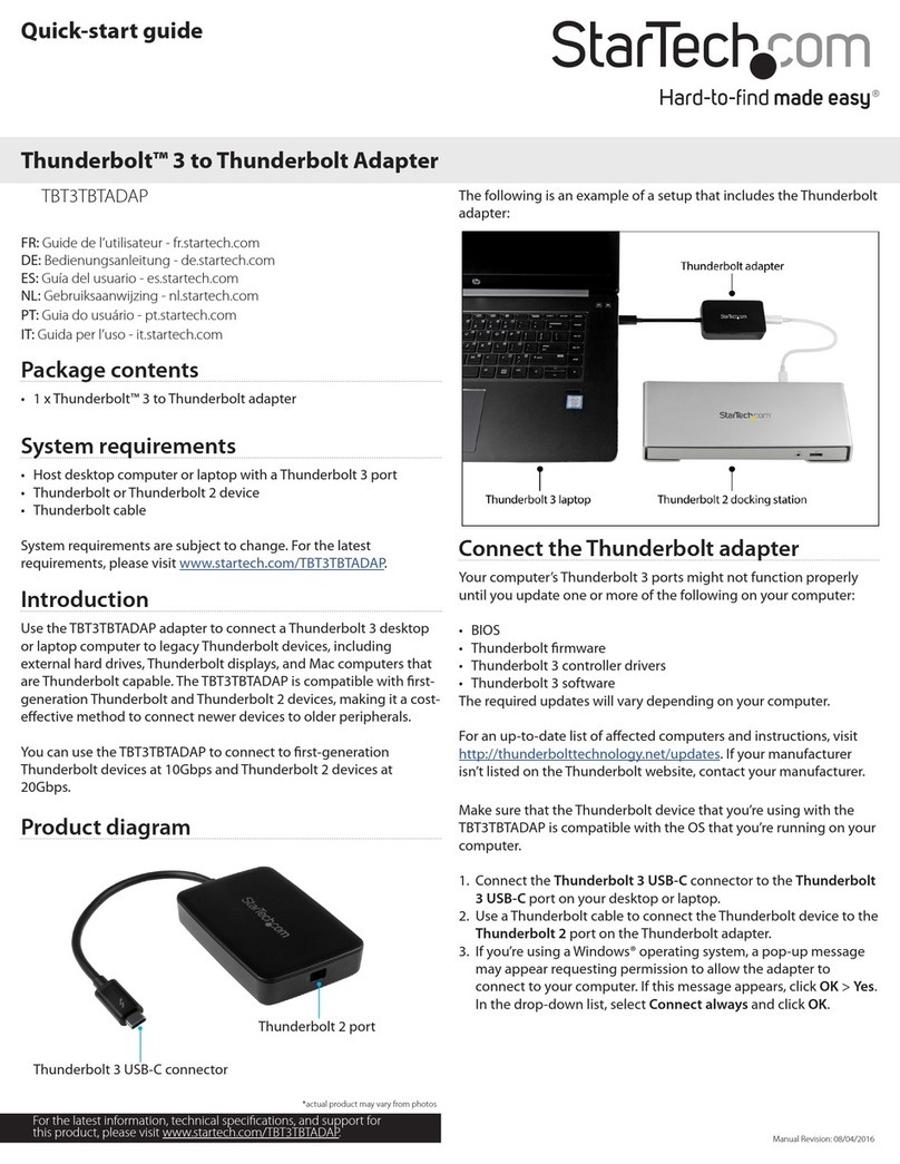 StarTech.com TBT3TBTADAP quick start guide