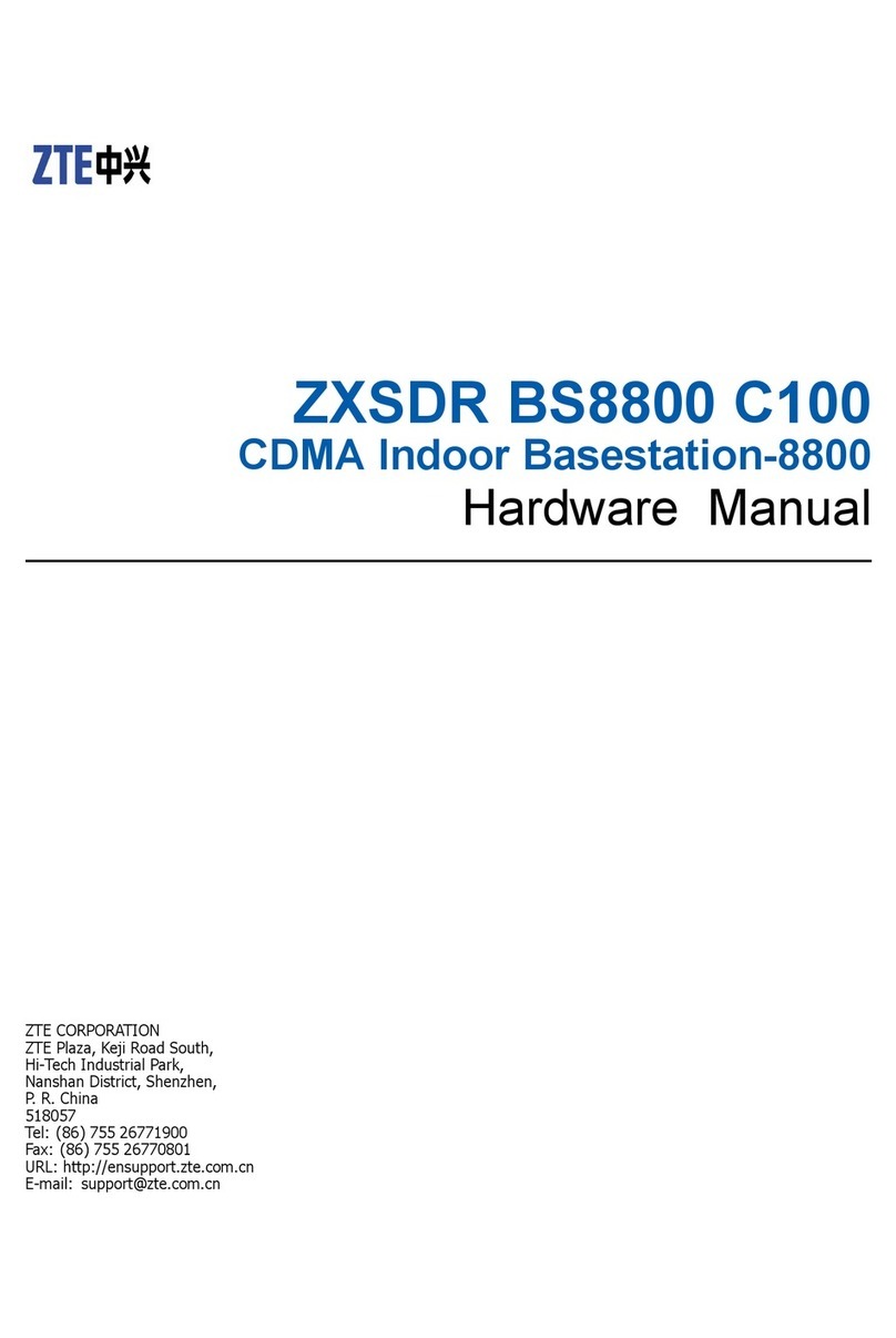 Zte ZXSDR BS8800 C100 Hardware manual