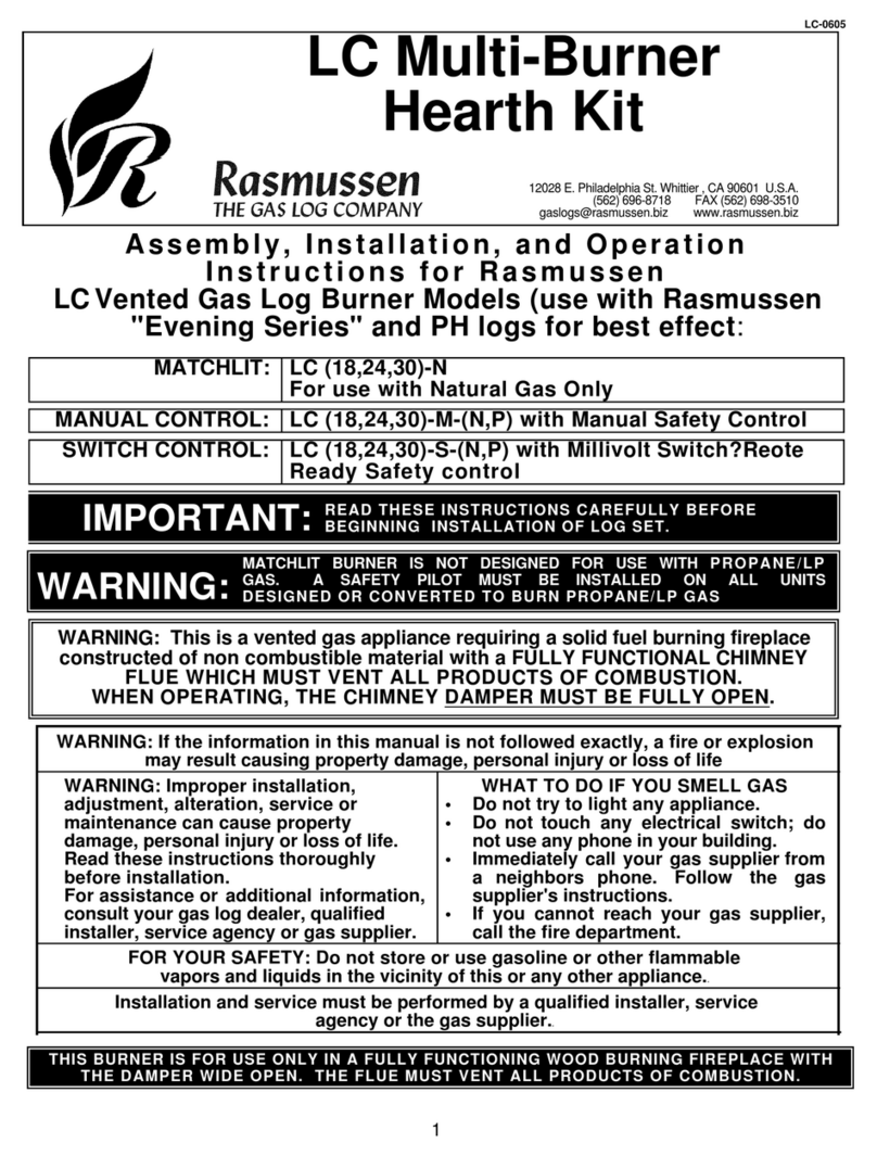 Rasmussen LC-18-N Assembly, installation and operation instructions Rasmussen LC-18-N Assembly, installation and operation instructions