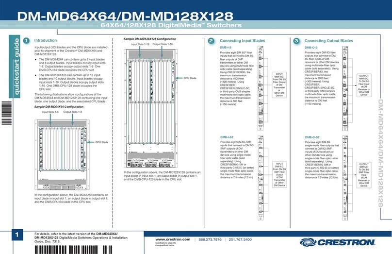 Crestron DigitalMedia DM-MD64X64 User manual