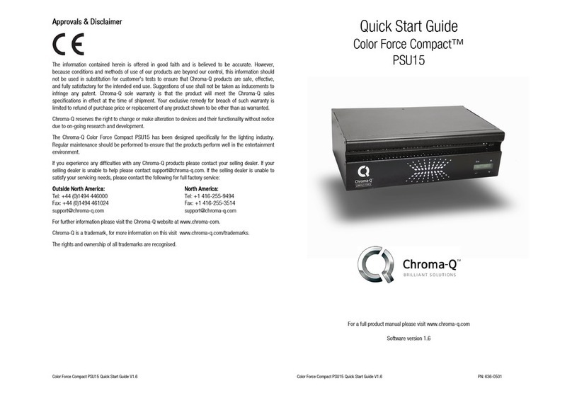 Chroma Color Force Compact PSU15 User manual