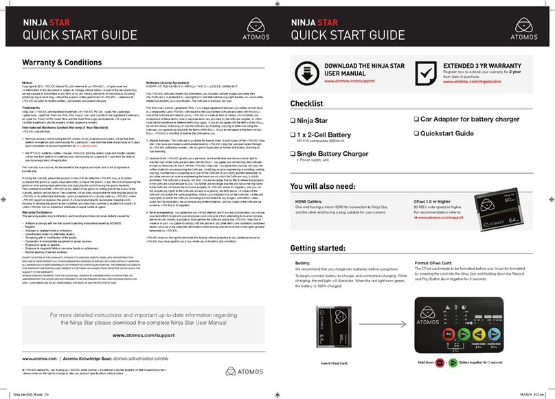 Atomos NINJA STAR quick start guide