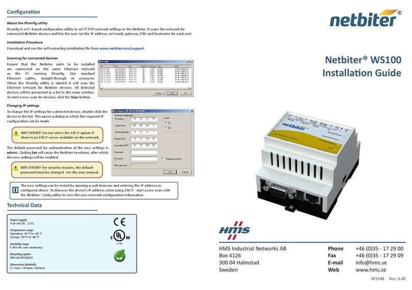 Netbiter WS100 installation guide