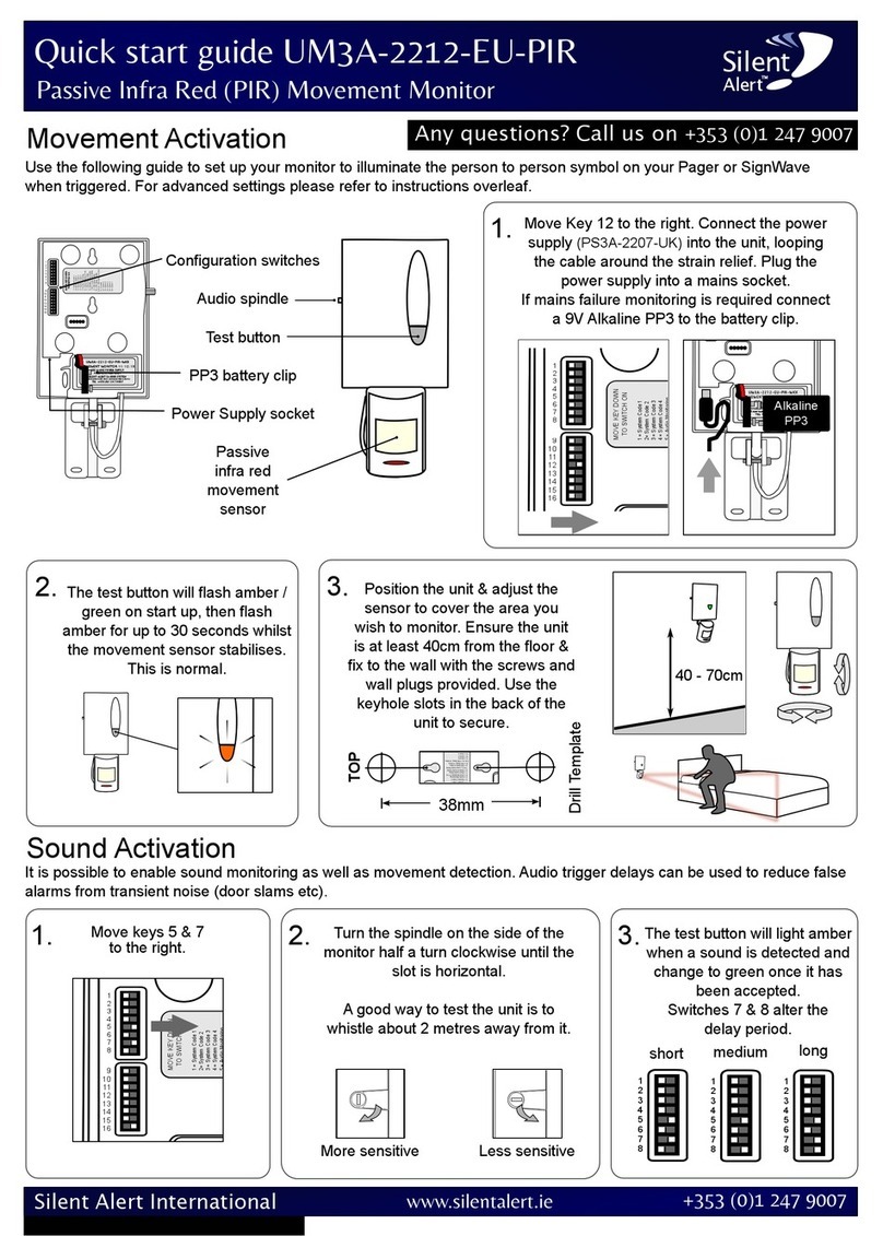 Silent Alert UM3A-2212-EU-PIR quick start guide