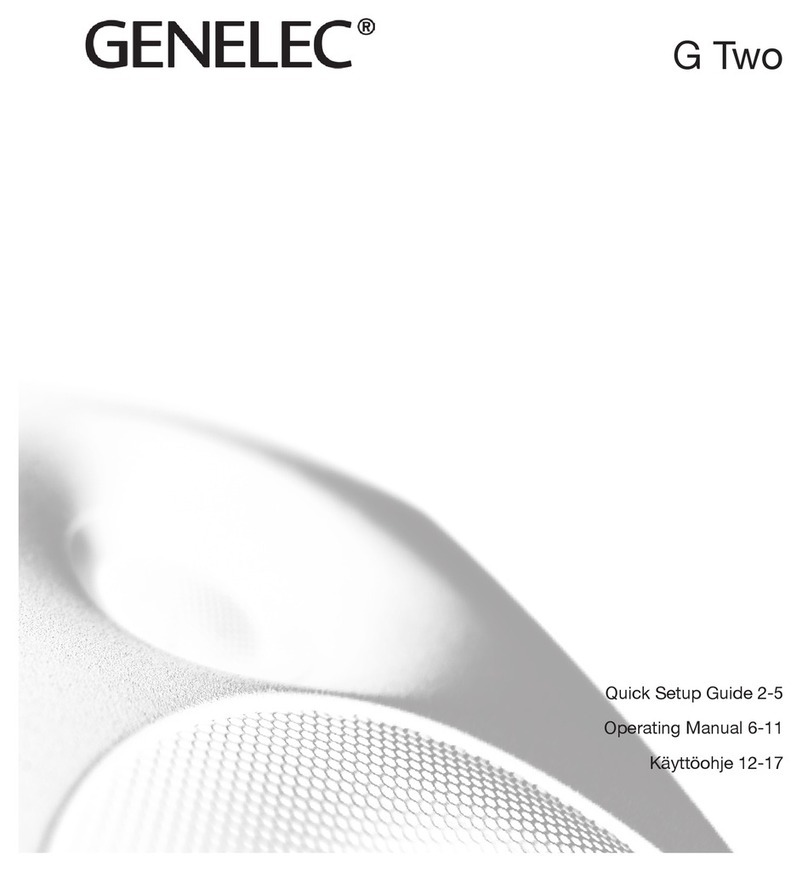 Genelec G Two User manual Genelec G Two User manual