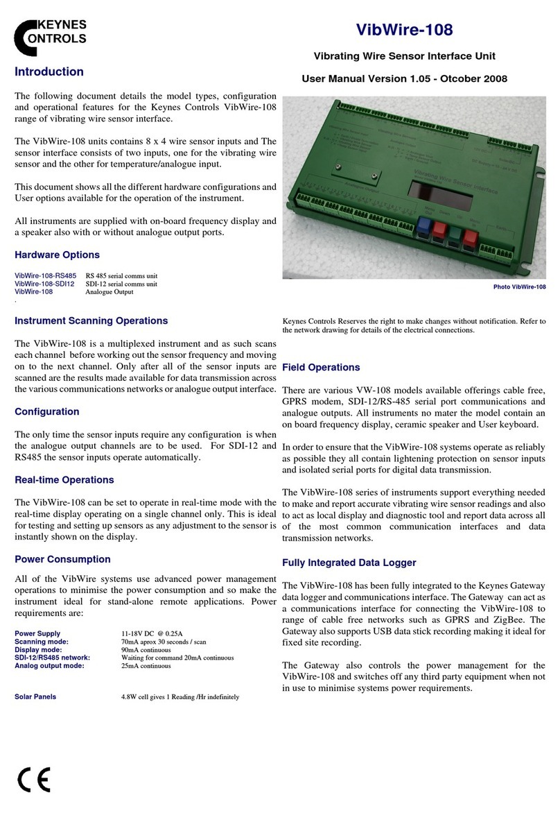 Keynes Controls VibWire-108 user manual