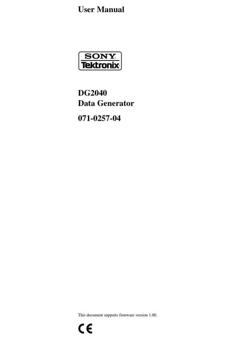 Tektronix, Inc. DG2040 User manual