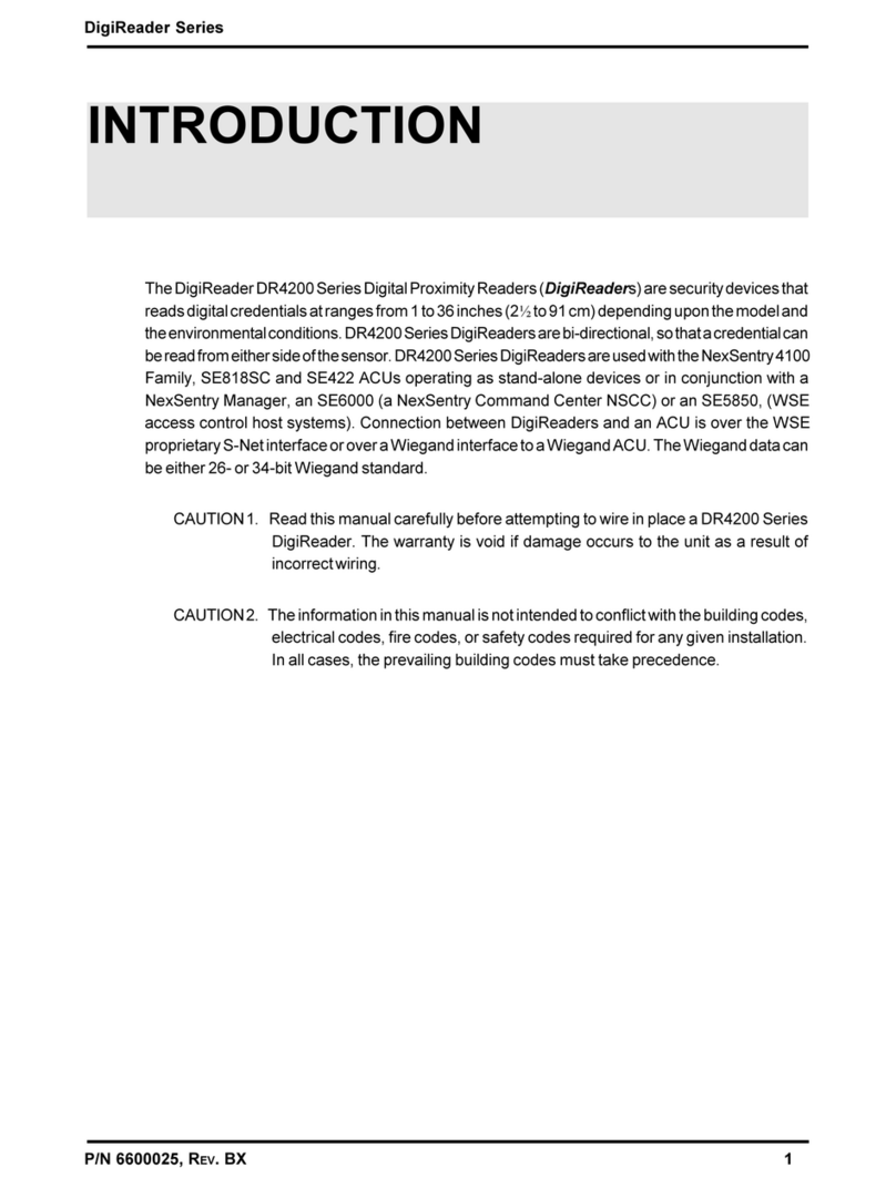 WSE DigiReader DR4201 Installation and operation manual