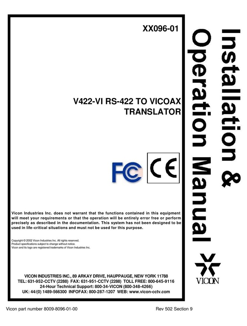 Vicon V422-VI User manual