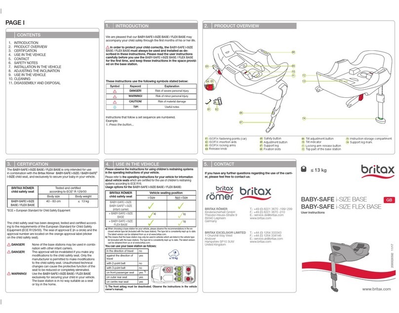 Britax BABY-SAFE i-SIZE FLEX BASE User manual