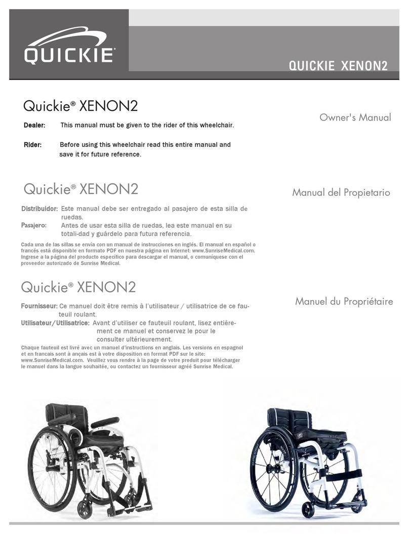 Sunrise Medical Quickie XENON2 User manual Sunrise Medical Quickie XENON2 User manual