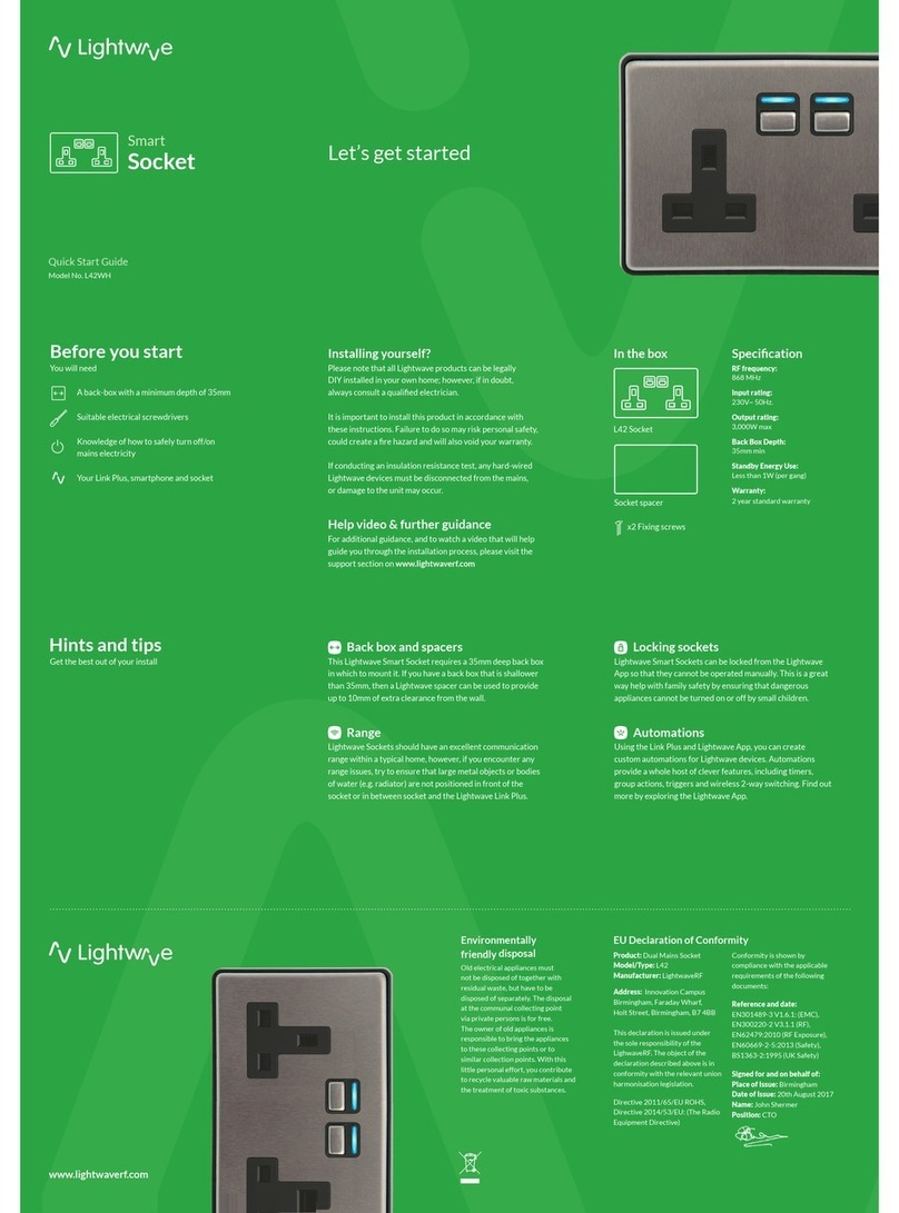Lightwave L42 quick start guide