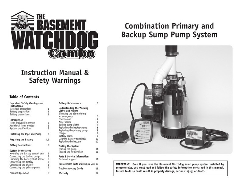 The Basement Watchdog Combo Instruction manual & safety warnings