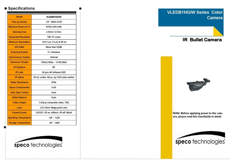 Speco VLEDB1HG/W Series User manual