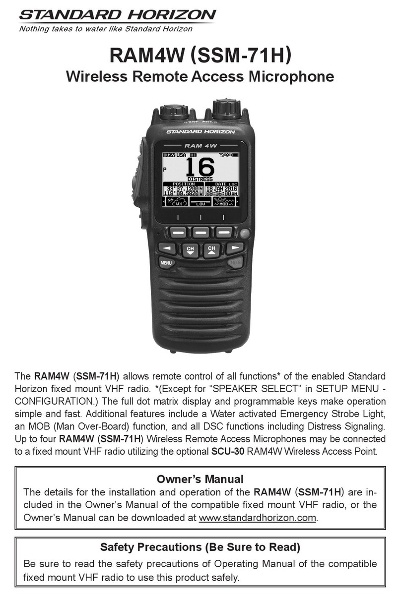 Standart Horizon SSM-71H owner's manual