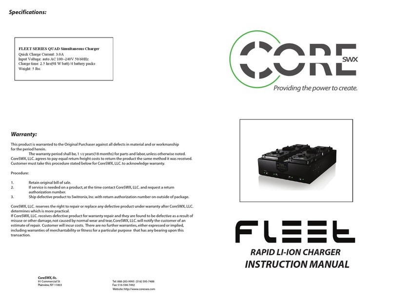 Core SWX FLEET SERIES User manual