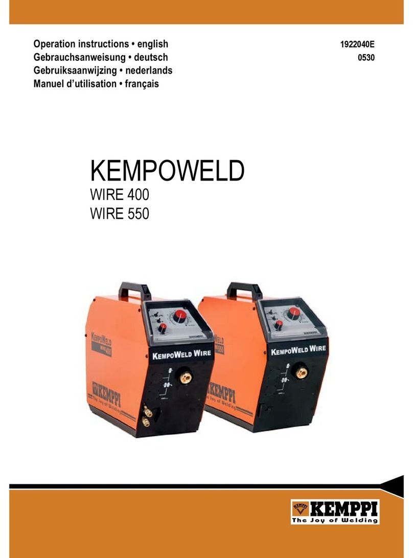 Kemppi Kempoweld Wire 550 User manual Kemppi Kempoweld Wire 550 User manual