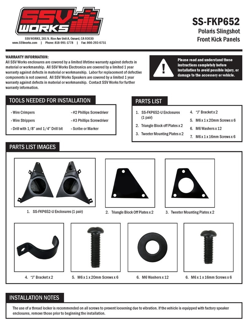 SSV Works SS-FKP652 installation manual