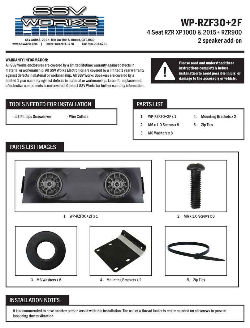 SSV Works WP-RZF3O+2F installation manual