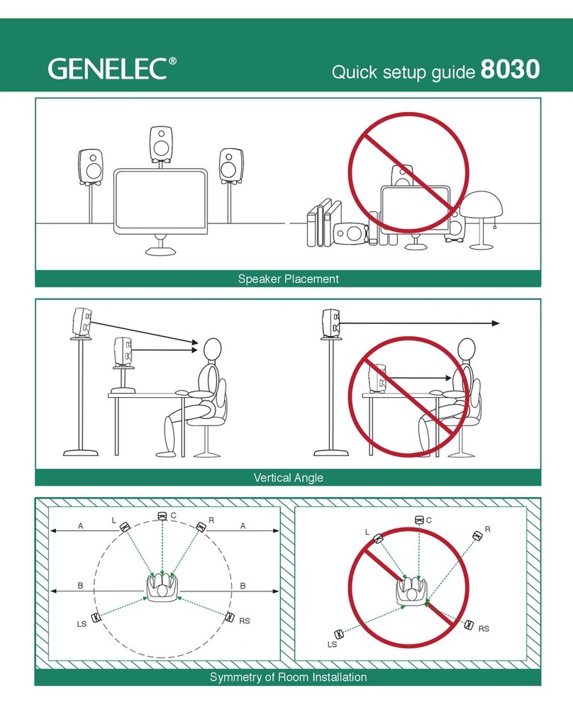 Genelec 8030 User manual Genelec 8030 User manual