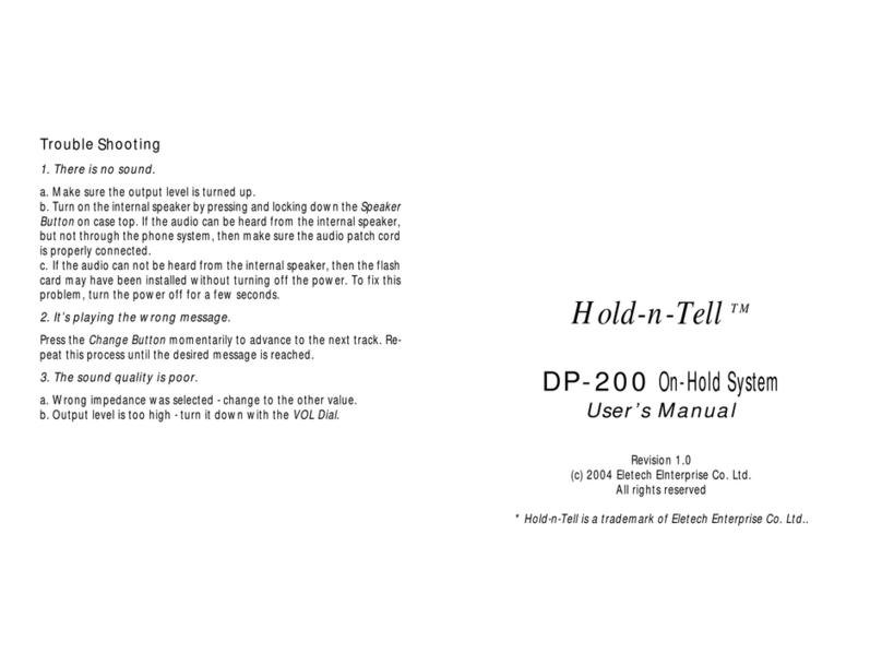 Eletech HDDNTELL DP-200 user manual