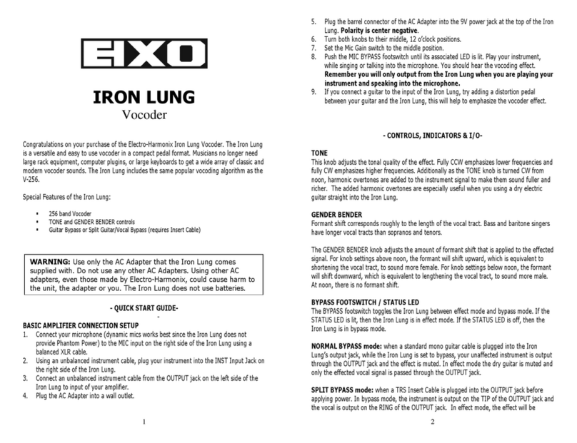 Electro-Harmonix Iron Lung User manual