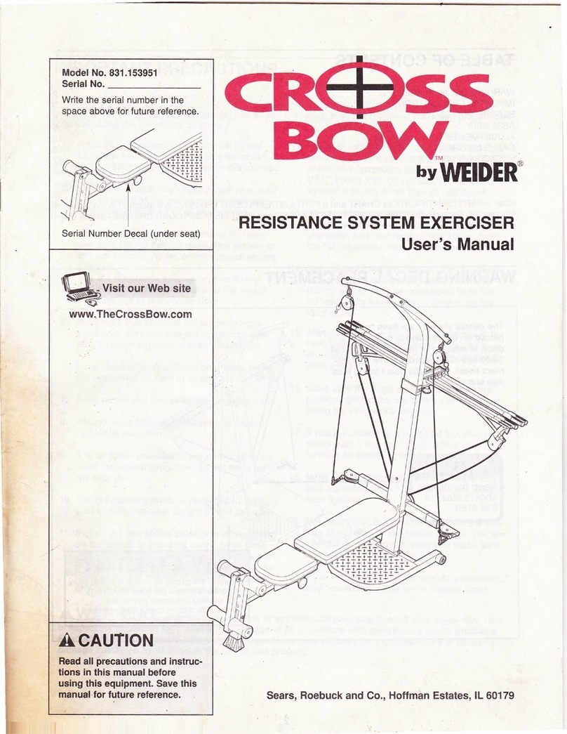 Weider Crossbow 831.153951 User manual