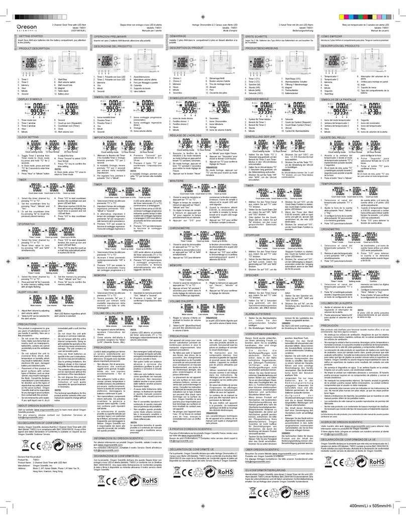 Oregon Scientific TW331 User manual