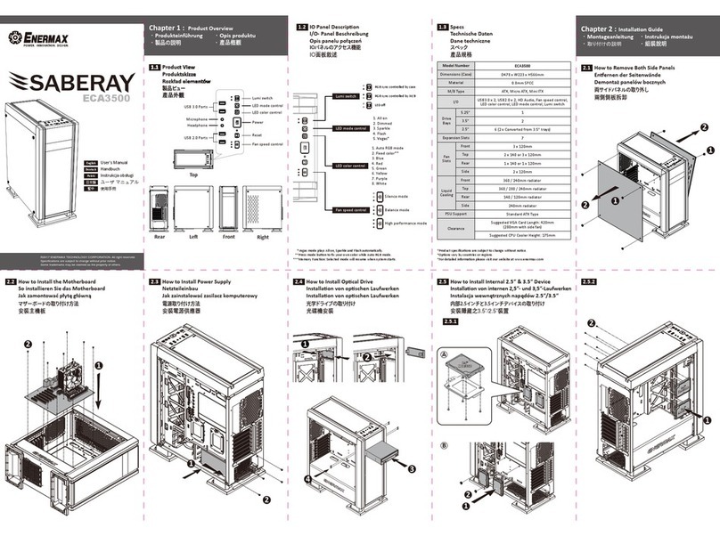 ENERMAX Saberay ECA3500 User manual