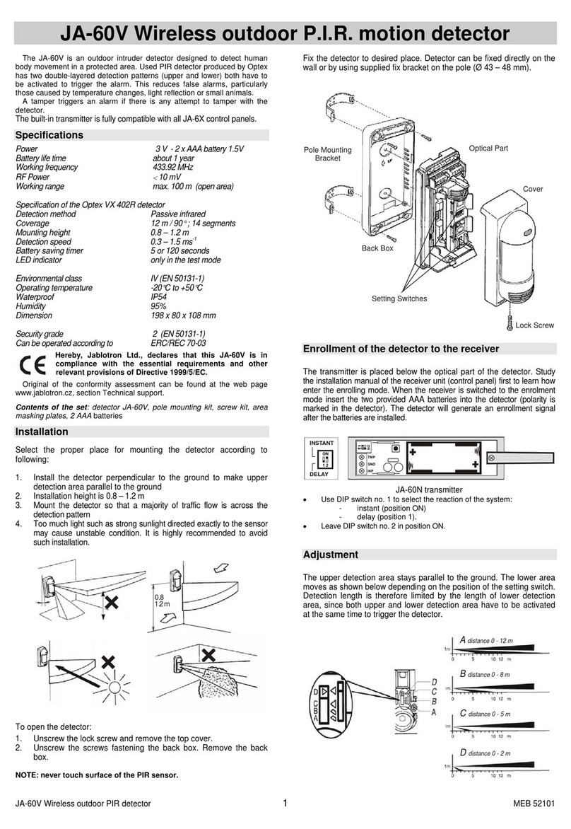 jablotron JA-60V User manual